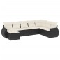 vidaXL Set de sofás de jardín 8 piezas y cojines ratán sintético negro vidaXL Set de sofás de jardín 8 piezas y cojines ratán sintético negro