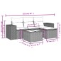 vidaXL Set de muebles de jardín 5 pzas y cojines ratán sintético negro vidaXL Set de muebles de jardín 5 pzas y cojines ratán sintético negro