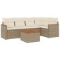 vidaXL Juego de sofás jardín con cojines 6 pzas ratán sintético beige vidaXL Juego de sofás jardín con cojines 6 pzas ratán sintético beige