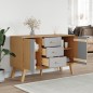 vidaXL Aparador OLDEN madera maciza pino gris y marrón 114x43x73,5 cm vidaXL Aparador OLDEN madera maciza pino gris y marrón 114x43x73,5 cm