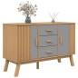 vidaXL Aparador OLDEN madera maciza pino gris y marrón 114x43x73,5 cm vidaXL Aparador OLDEN madera maciza pino gris y marrón 114x43x73,5 cm
