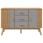 vidaXL Aparador OLDEN madera maciza pino gris y marrón 114x43x73,5 cm vidaXL Aparador OLDEN madera maciza pino gris y marrón 114x43x73,5 cm