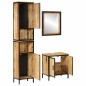 vidaXL Conjunto de muebles de baño 3 pzas madera maciza mango y hierro vidaXL Conjunto de muebles de baño 3 pzas madera maciza mango y hierro