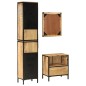 vidaXL Conjunto de muebles de baño 3 pzas madera maciza mango y hierro vidaXL Conjunto de muebles de baño 3 pzas madera maciza mango y hierro