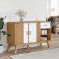 vidaXL Aparador OLDEN madera maciza pino blanco y marrón 114x43x73,5cm vidaXL Aparador OLDEN madera maciza pino blanco y marrón 114x43x73,5cm