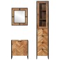 vidaXL Conjunto de muebles baño 3 pzas madera maciza acacia y hierro vidaXL Conjunto de muebles baño 3 pzas madera maciza acacia y hierro