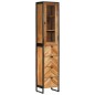 vidaXL Conjunto de muebles baño 3 pzas madera maciza acacia y hierro vidaXL Conjunto de muebles baño 3 pzas madera maciza acacia y hierro