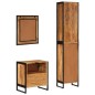 vidaXL Conjunto de muebles baño 3 pzas madera maciza acacia y hierro vidaXL Conjunto de muebles baño 3 pzas madera maciza acacia y hierro