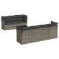 vidaXL Set de sofás de jardín 8 pzas y cojines ratán sintético gris vidaXL Set de sofás de jardín 8 pzas y cojines ratán sintético gris