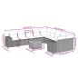 vidaXL Set de sofás de jardín 11 pzas y cojines ratán sintético gris vidaXL Set de sofás de jardín 11 pzas y cojines ratán sintético gris