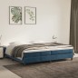 vidaXL Cama box spring con colchón terciopelo azul oscuro 200x200 cm vidaXL Cama box spring con colchón terciopelo azul oscuro 200x200 cm