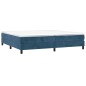 vidaXL Cama box spring con colchón terciopelo azul oscuro 200x200 cm vidaXL Cama box spring con colchón terciopelo azul oscuro 200x200 cm