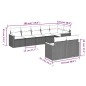 vidaXL Set de sofás de jardín 8 piezas y cojines ratán sintético negro vidaXL Set de sofás de jardín 8 piezas y cojines ratán sintético negro