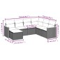 vidaXL Set de comedor de jardín 7 pzas y cojines ratán sintético negro vidaXL Set de comedor de jardín 7 pzas y cojines ratán sintético negro
