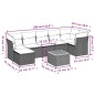 vidaXL Set de sofás de jardín 8 piezas y cojines ratán sintético negro vidaXL Set de sofás de jardín 8 piezas y cojines ratán sintético negro