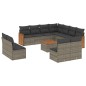 vidaXL Set de sofás de jardín 12 pzas con cojines ratán sintético gris vidaXL Set de sofás de jardín 12 pzas con cojines ratán sintético gris