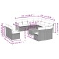 vidaXL Set de sofás de jardín 12 pzas con cojines ratán sintético gris vidaXL Set de sofás de jardín 12 pzas con cojines ratán sintético gris