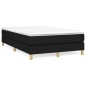 vidaXL Cama box spring con colchón tela negro 120x200 cm vidaXL Cama box spring con colchón tela negro 120x200 cm