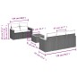 vidaXL Set de muebles de jardín 6 pzas y cojines ratán sintético gris vidaXL Set de muebles de jardín 6 pzas y cojines ratán sintético gris