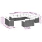 vidaXL Set de sofás de jardín y cojines 13 pzas ratán sintético negro vidaXL Set de sofás de jardín y cojines 13 pzas ratán sintético negro