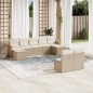 vidaXL Set de sofás de jardín 9 pzas con cojines ratán sintético beige vidaXL Set de sofás de jardín 9 pzas con cojines ratán sintético beige