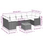 vidaXL Set de sofás de jardín 8 piezas y cojines ratán sintético negro vidaXL Set de sofás de jardín 8 piezas y cojines ratán sintético negro