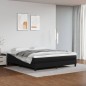 vidaXL Cama box spring con colchón cuero sintético negro 160x200 cm vidaXL Cama box spring con colchón cuero sintético negro 160x200 cm
