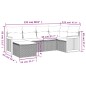 vidaXL Set de muebles de jardín 6 pzas y cojines ratán sintético gris
