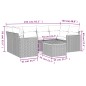 vidaXL Set de sofás de jardín 7 piezas con cojines ratán PE gris vidaXL Set de sofás de jardín 7 piezas con cojines ratán PE gris
