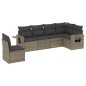 vidaXL Set de muebles de jardín 6 pzas y cojines ratán sintético gris vidaXL Set de muebles de jardín 6 pzas y cojines ratán sintético gris