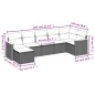 vidaXL Set de sofás de jardín 7 piezas con cojines ratán PE gris vidaXL Set de sofás de jardín 7 piezas con cojines ratán PE gris