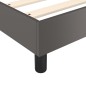 vidaXL Cama box spring con colchón cuero sintético gris 140x190 cm vidaXL Cama box spring con colchón cuero sintético gris 140x190 cm