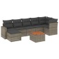 vidaXL Set de sofás de jardín 8 pzas y cojines ratán sintético gris vidaXL Set de sofás de jardín 8 pzas y cojines ratán sintético gris