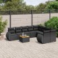 vidaXL Set de sofás de jardín 8 piezas y cojines ratán sintético negro vidaXL Set de sofás de jardín 8 piezas y cojines ratán sintético negro