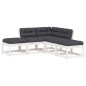 vidaXL Set sofás jardín 5 pzas con cojines madera maciza pino blanco vidaXL Set sofás jardín 5 pzas con cojines madera maciza pino blanco