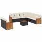vidaXL Set de sofás de jardín 10 pzas cojines ratán sintético negro vidaXL Set de sofás de jardín 10 pzas cojines ratán sintético negro