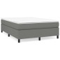 vidaXL Cama box spring con colchón tela gris oscuro 140x200 cm vidaXL Cama box spring con colchón tela gris oscuro 140x200 cm
