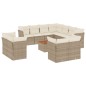 vidaXL Set de sofás de jardín 12 pzas y cojines ratán sintético marrón vidaXL Set de sofás de jardín 12 pzas y cojines ratán sintético marrón