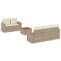 vidaXL Juego de sofás jardín con cojines 6 pzas ratán sintético beige vidaXL Juego de sofás jardín con cojines 6 pzas ratán sintético beige