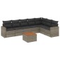 vidaXL Set de sofás de jardín 8 pzas y cojines ratán sintético gris vidaXL Set de sofás de jardín 8 pzas y cojines ratán sintético gris
