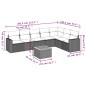 vidaXL Set de sofás de jardín 8 pzas y cojines ratán sintético gris vidaXL Set de sofás de jardín 8 pzas y cojines ratán sintético gris