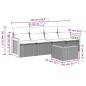 vidaXL Juego de sofás jardín con cojines 5 pzas ratán sintético gris vidaXL Juego de sofás jardín con cojines 5 pzas ratán sintético gris