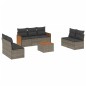 vidaXL Set de sofás de jardín 8 pzas y cojines ratán sintético gris vidaXL Set de sofás de jardín 8 pzas y cojines ratán sintético gris