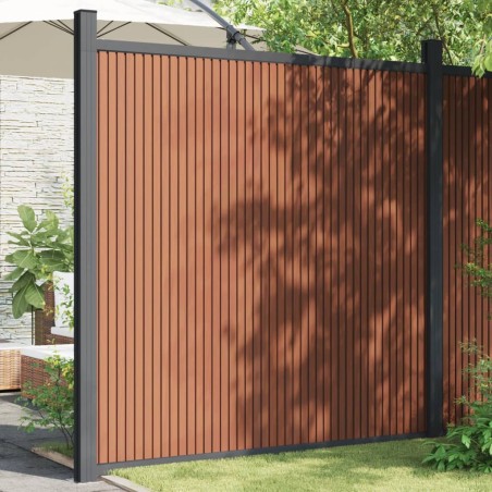 vidaXL Panel de valla WPC marrón 173x186 cm