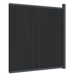 vidaXL Panel de valla WPC gris 173x186 cm