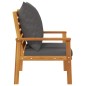 vidaXL Sillón de jardín con cojines 2 uds madera maciza acacia vidaXL Sillón de jardín con cojines 2 uds madera maciza acacia
