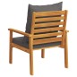vidaXL Sillón de jardín con cojines 2 uds madera maciza acacia vidaXL Sillón de jardín con cojines 2 uds madera maciza acacia