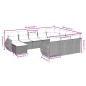 vidaXL Set de sofás de jardín 11pzas con cojines ratán sintético beige vidaXL Set de sofás de jardín 11pzas con cojines ratán sintético beige