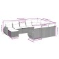 vidaXL Set de sofás de jardín 11 pzas y cojines ratán sintético gris vidaXL Set de sofás de jardín 11 pzas y cojines ratán sintético gris