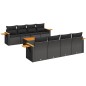 vidaXL Set de sofás de jardín 8 piezas y cojines ratán sintético negro vidaXL Set de sofás de jardín 8 piezas y cojines ratán sintético negro